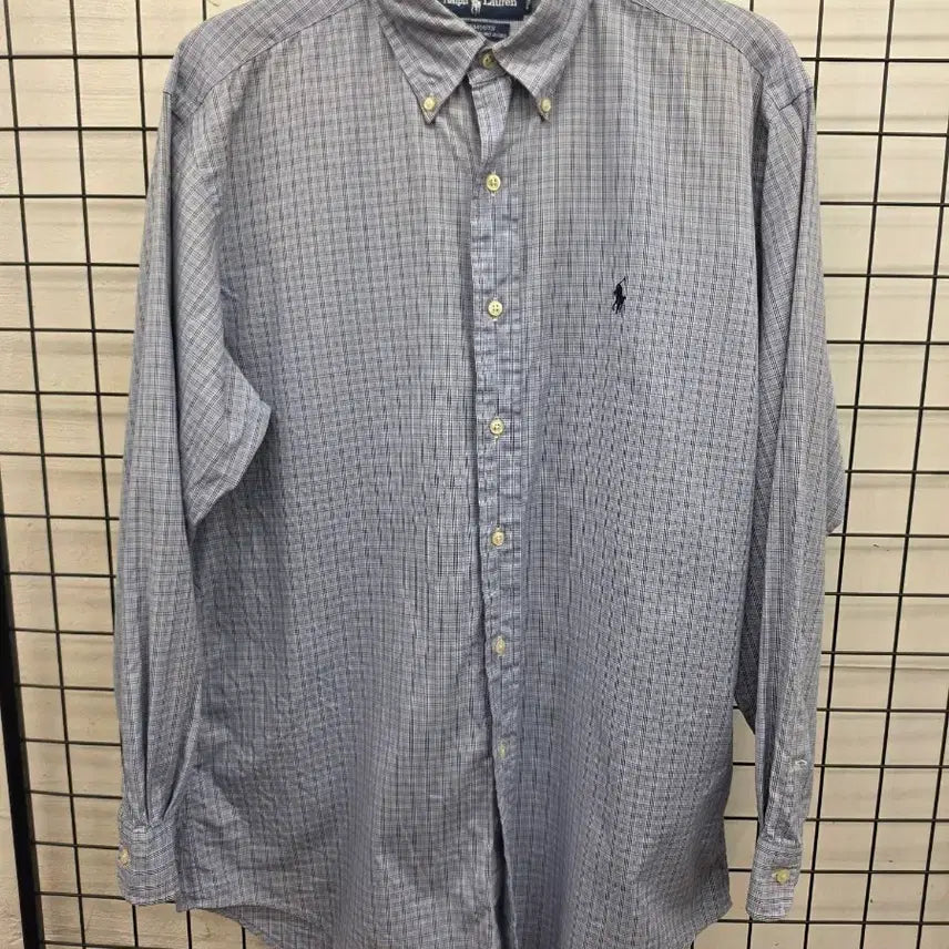 [BUNJANG] Polo Ralph Lauren Check Pattern Shirt Blue / 폴로 랄프로렌 체크 패턴 셔츠 블루