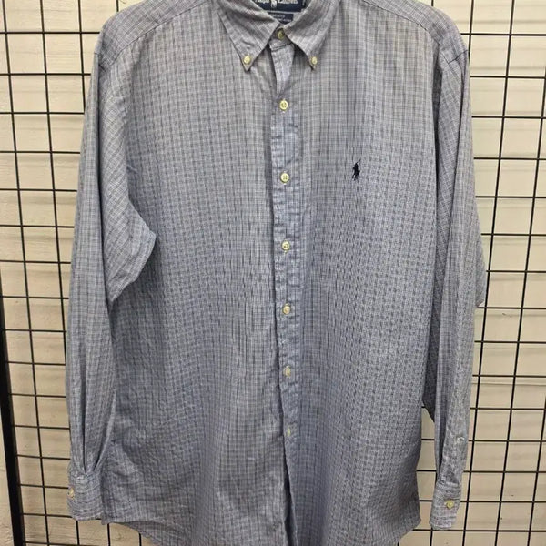 [BUNJANG] Polo Ralph Lauren Check Pattern Shirt Blue / 폴로 랄프로렌 체크 패턴 셔츠 블루