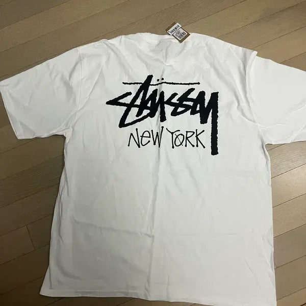 [BUNJANG] Stussy New York XL White T-Shirt / 스투시 뉴욕 엑스라지 흰색