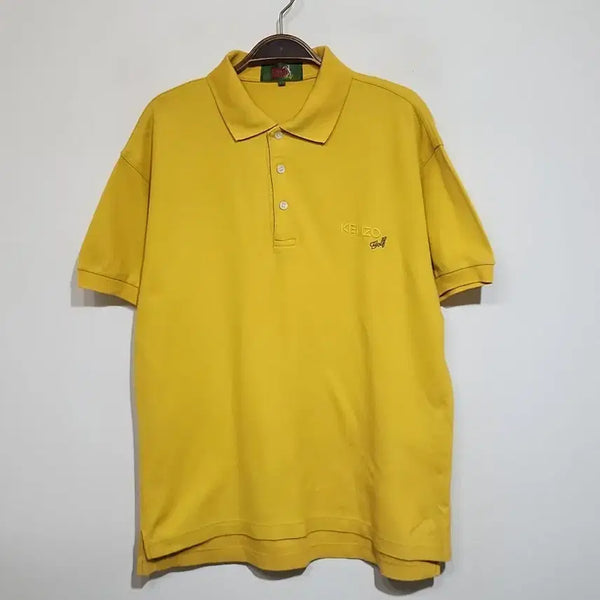 [BUNJANG] Kenzo Golf Mustard Short Sleeve Polo T-Shirt / (L) 겐조 골프 반팔 카라티 머스타드 PK 폴로 티셔츠