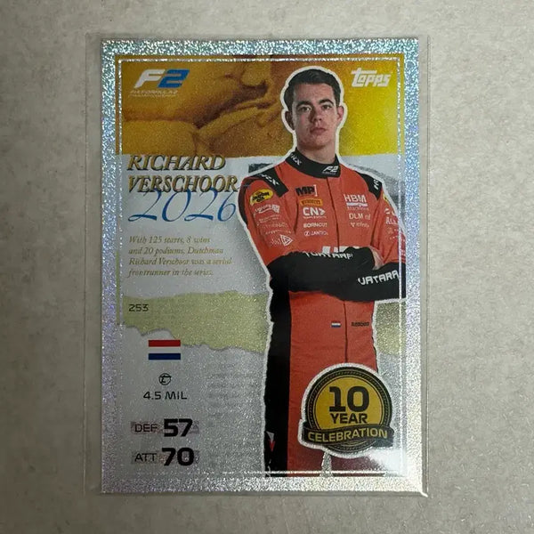 [BUNJANG] Richard Verschoor 2026 F1 Turbo Attack Topps Card / 리차드 베르쇼어 2026 F1 터보어택 탑스 카드