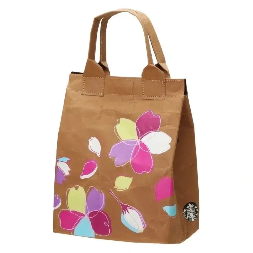 [BUNJANG] Starbucks Japan Cherry Blossom Pattern Craft Shopper Bag / 스타벅스 일본 벚꽃 패턴 크래프트 쇼퍼백