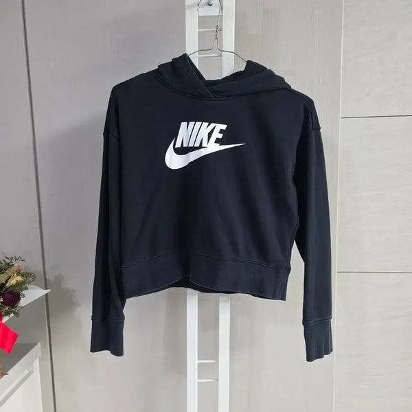 [BUNJANG] Nike Black Cropped Hoodie / 나이키 후드티 검정