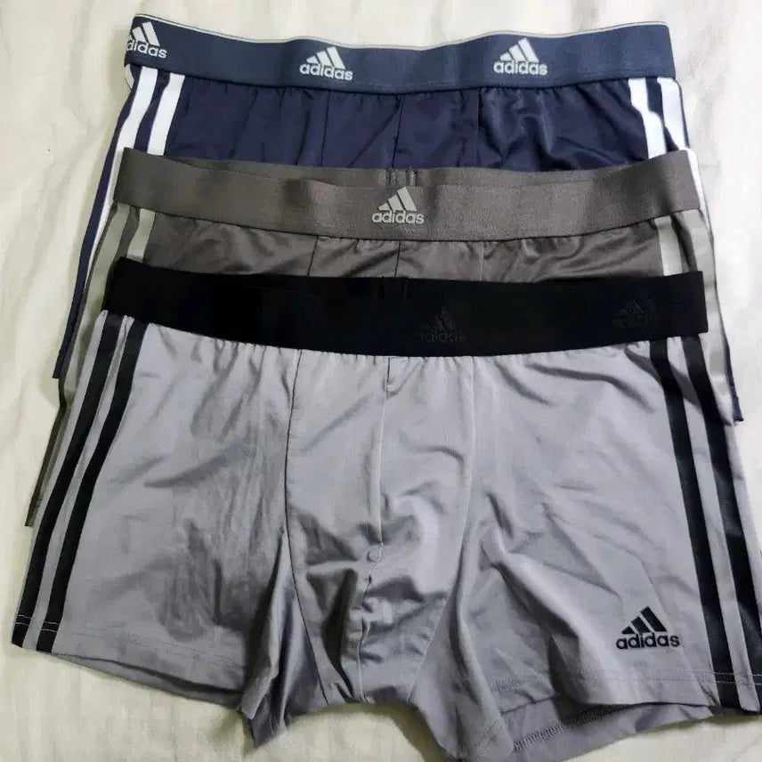 [BUNJANG] Adidas Men's 3-Pack Trunks (Size 100) / 아디다스 남성 드로즈(100) 3종 세트