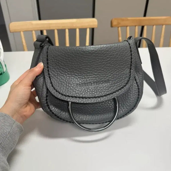 [BUNJANG] Plinio Visona Gray Leather Shoulder Bag / 플리니오 비소나 가죽 숄더백 (그레이)