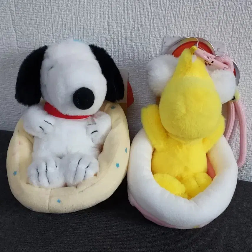 [BUNJANG] Snoopy & Charlie Brown Plush Keychain / 스누피키링