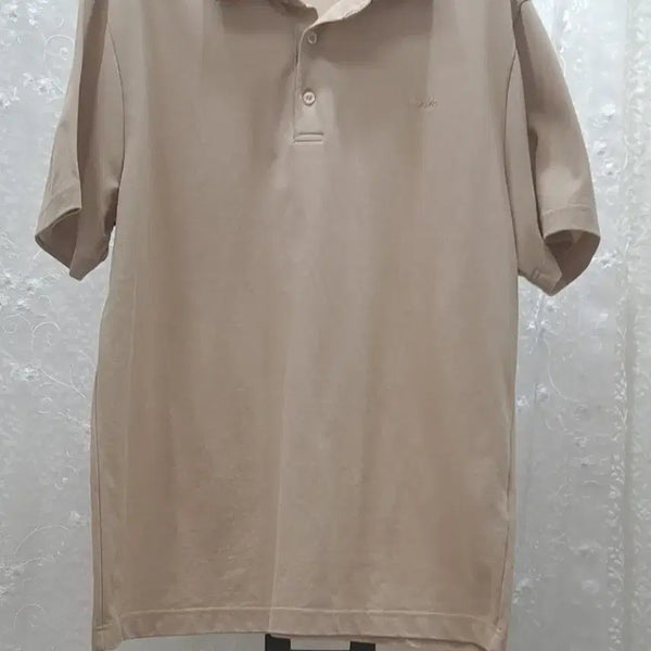 [BUNJANG] Daks Check Collar Cotton T-shirt - Size 105 / 닥스 체크 카라 면티셔츠  105