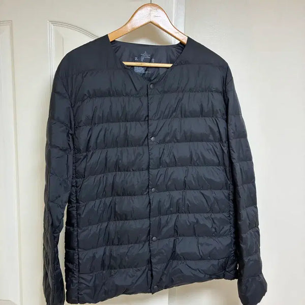 [BUNJANG] Muji Lightweight Down Vest Black / 무인양품 노칼라 다운 경량 패딩 베스트 블랙 일괄 무지 유니클로