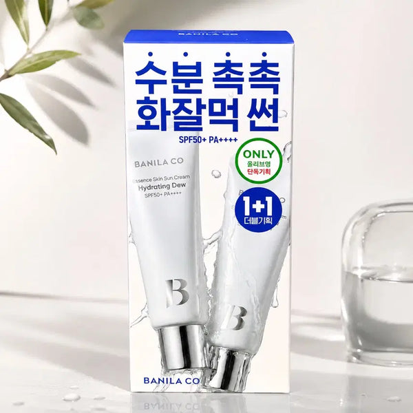 [BUNJANG] Banila Co Essence Skin Hydrating Dew Sun Cream Set (2 x 50ml) / 바닐라코 에센스 스킨 하이드레이팅 듀 선크림 50ml 1+1 기획