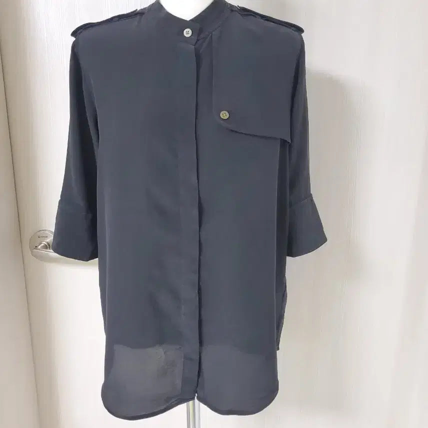 [BUNJANG] Club Monaco Silk Black Shirt / 클럽 모나코  실크 검정색 셔츠