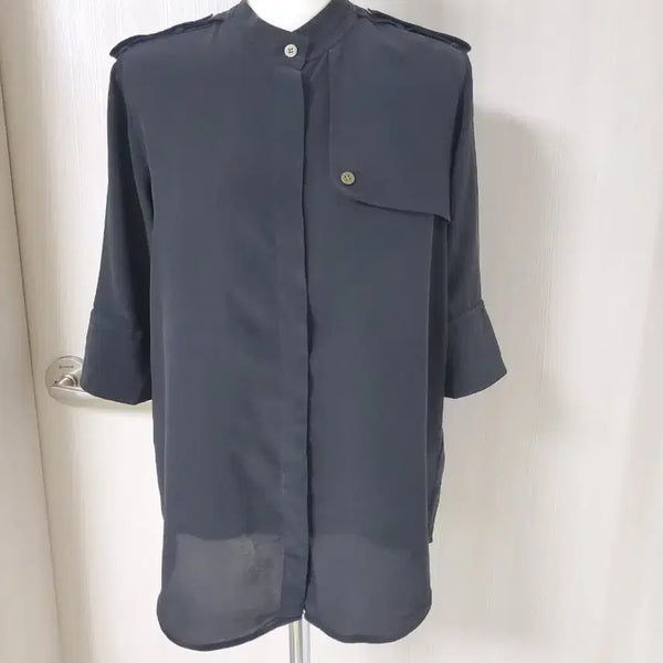 [BUNJANG] Club Monaco Silk Black Shirt / 클럽 모나코  실크 검정색 셔츠