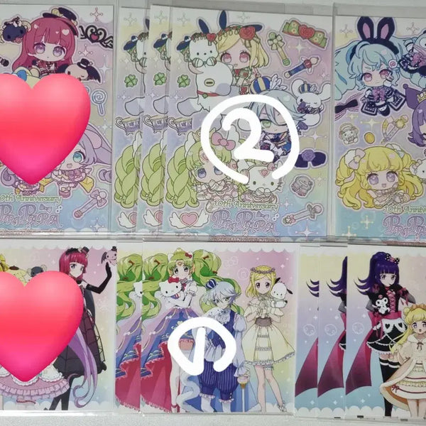 [BUNJANG] Pripara Pretty Rhythm Sanrio Collaboration Bromide Set / 프리티시리즈 프리티리듬 프리파라 특전 브로마이드 산리오 10주년 브이스퀘어 해피리본 15주년 라라 파루루 아이라 린네