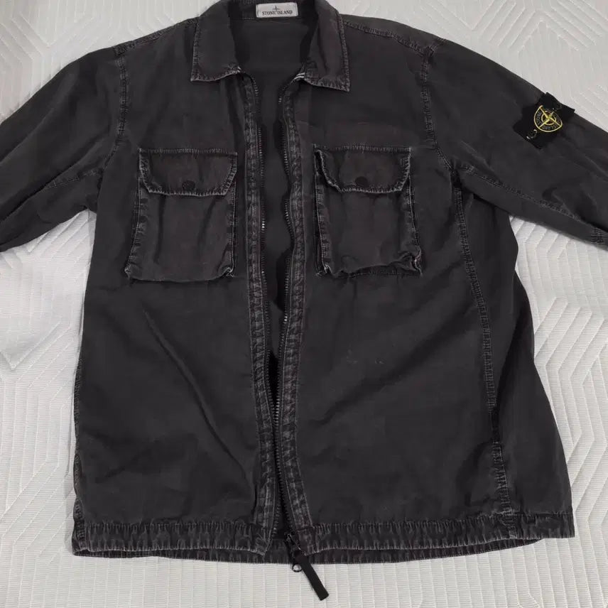 [BUNJANG] Stone Island 113WN Old Effect Overshirt Black XL / 스톤아일랜드 113wn 올드이펙트 오버셔츠 블랙 XL