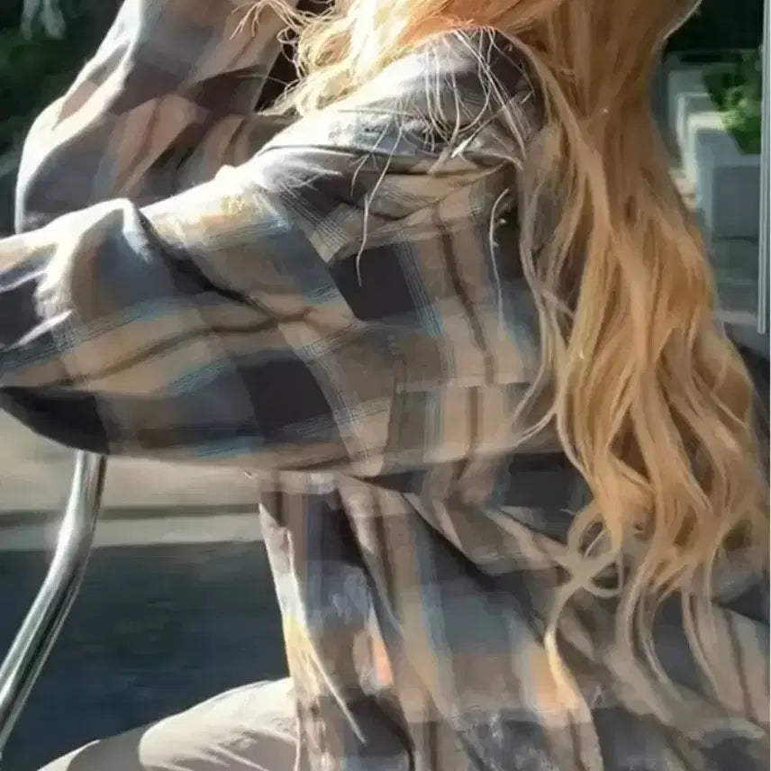 [BUNJANG] Vintage Checkered Oversized Shirt / 빈티지 체크 무늬 셔츠
