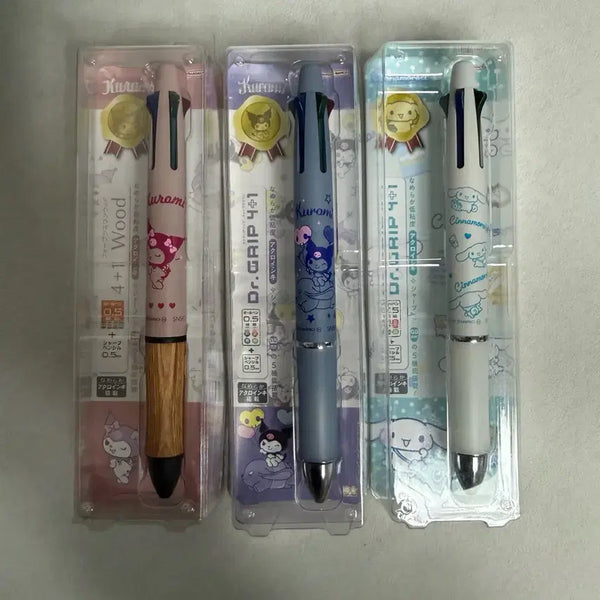 [BUNJANG] Sanrio Dr. Grip Wood Mechanical Pencil - Kuromi & Cinnamoroll / 산리오 닥터그립 우드 쿠로미 시나모롤 일번 샤프 일본 볼펜