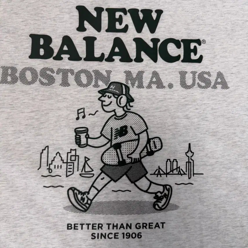 [BUNJANG] New Balance Boston Short Sleeve T-Shirt / 뉴발란스 보스턴 반팔티