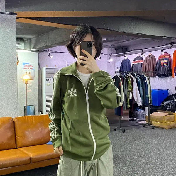 [BUNJANG] Adidas Europa Track Top Jersey Khaki B5641 / 아디다스 유로파 카키 트랙탑 져지 B5641