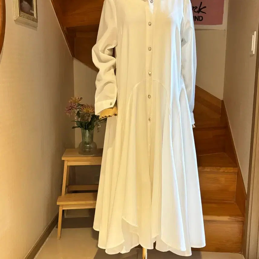 [BUNJANG] White Shirt Dress / 화이트 셔츠 원피스