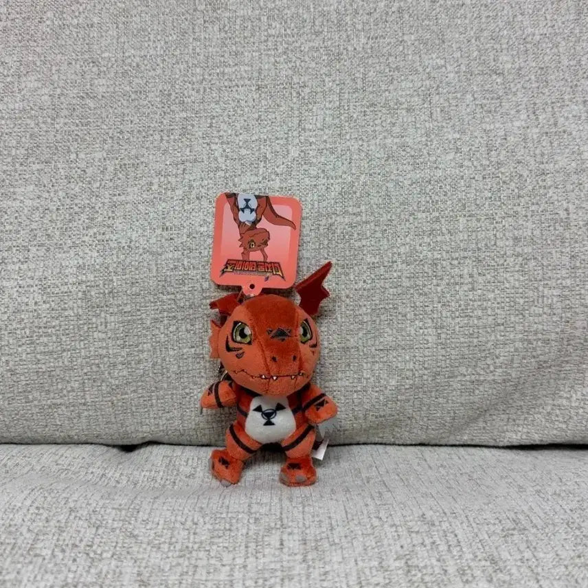 [BUNJANG] Digimon Adventure Genuine Guilmon 8cm Plush Keychain Doll Bag Charm / 정품 디지몬 어드벤처 길몬 8cm 봉제 키링 인형 가방고리