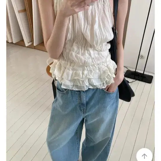 [BUNJANG] Maybe Baby Mitty Blouse Top Cream / 메이비베이비 미티 블라우스 탑 크림 Mitty blouse top