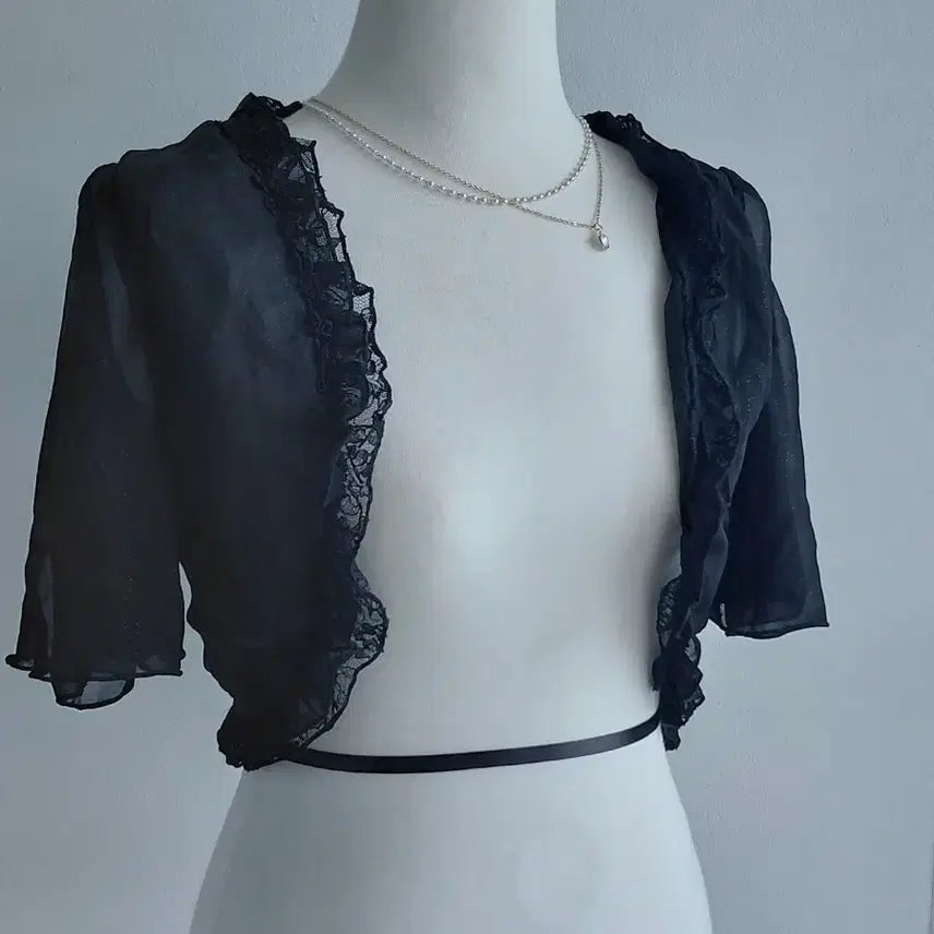 [BUNJANG] Axis Farm Vintage Sheer Lace Bolero / [일본빈티지] 엑시즈팜 시스루 레이스 볼레로