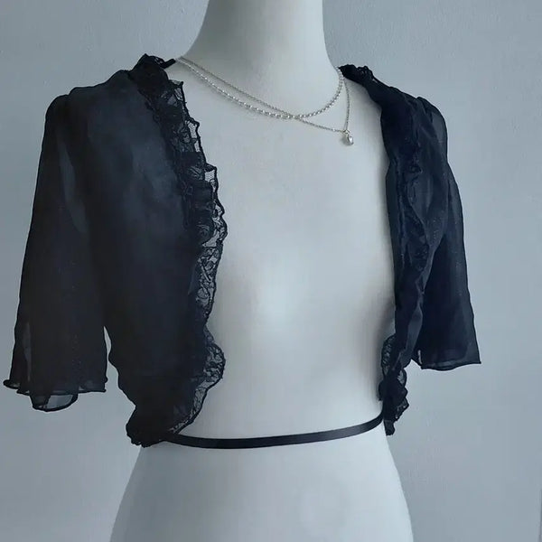 [BUNJANG] Axis Farm Vintage Sheer Lace Bolero / [일본빈티지] 엑시즈팜 시스루 레이스 볼레로