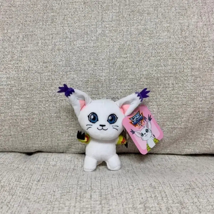 [BUNJANG] Original Digimon Adventure Gatomon Plush Keychain 8cm / 정품 디지몬 어드벤처 가트몬 봉제 키링 인형 8cm