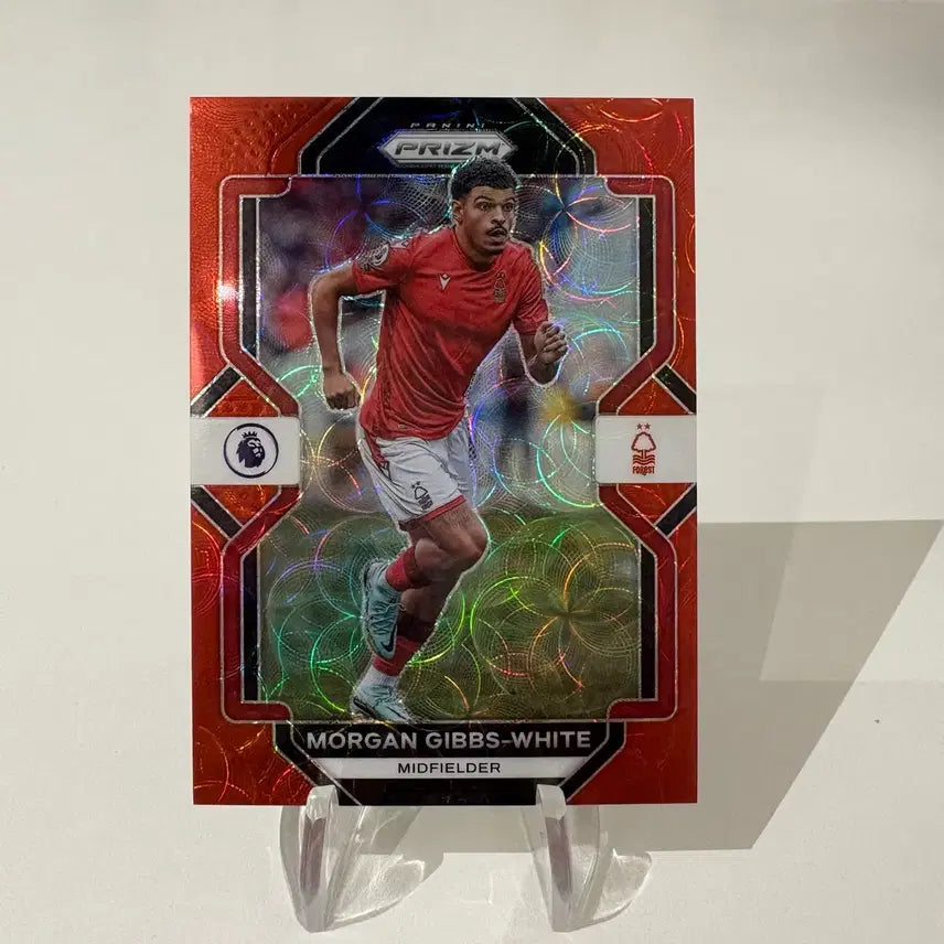 [BUNJANG] Panini Prizm EPL Nottingham Forest Morgan Gibbs-White White 30 Limited Red Choice Prizm Card / 노팅엄 포레스트 모건 깁스 화이트 30한정 레드 초이스 프리즘 카드
