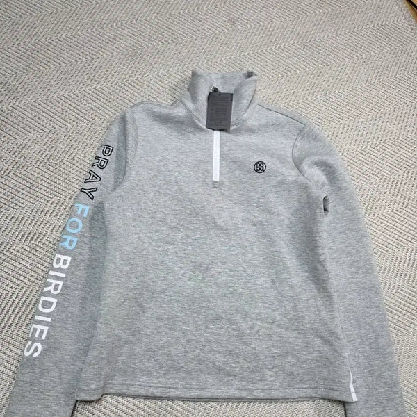 [BUNJANG] G/FORE Golf Sweatshirt Pray for Birdies Grey / L) 지포어 골프웨어 스웻셔츠 그레이 PRAY FOR BIRDIES