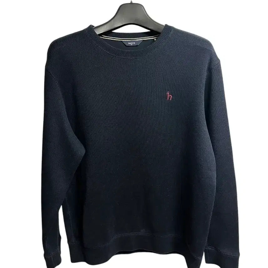 [BUNJANG] Hazzys Cotton Knit Sweatshirt Navy XL / 헤지스 코튼 니트 맨투맨 네이비 XL
