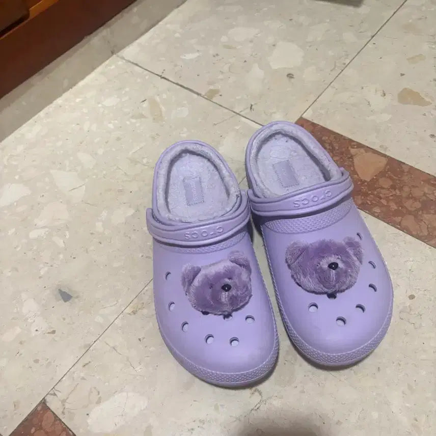 [BUNJANG] Crocs Faux Fur Lined Slipper Lavender Size 300 / 크록스 퍼 슬리퍼 라벤더 300사이즈