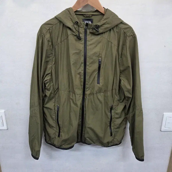 [BUNJANG] Zara Zip Detail Cotton Hooded Jacket L / 자라 지퍼디테일 면 후드자켓 L