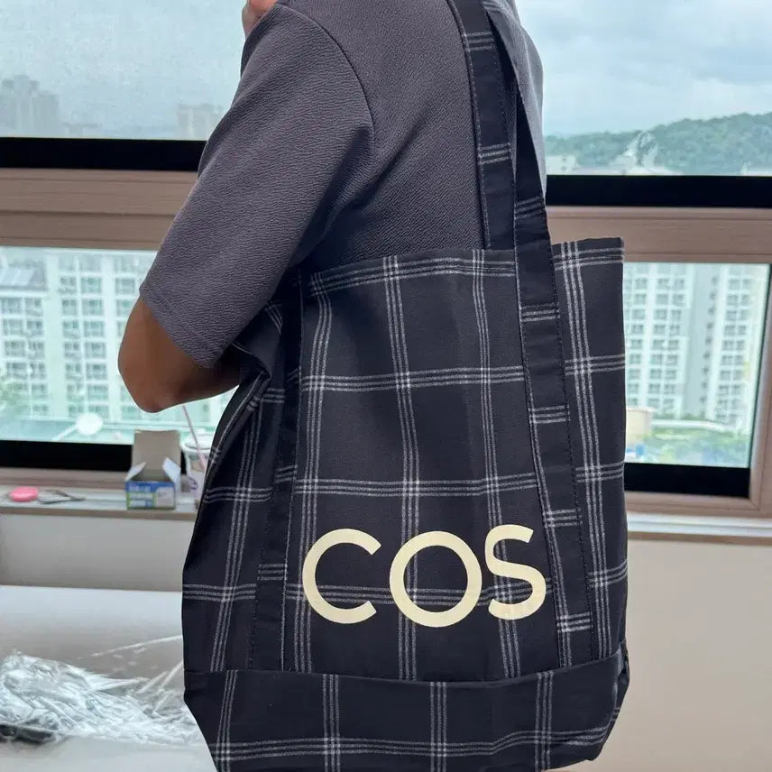 [BUNJANG] COS Checked Eco Bag / COS 체크 에코백