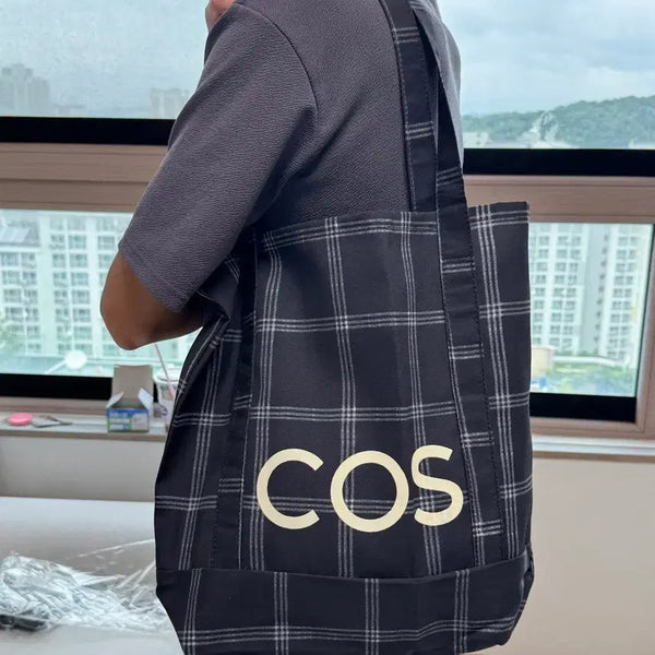 [BUNJANG] COS Checked Eco Bag / COS 체크 에코백