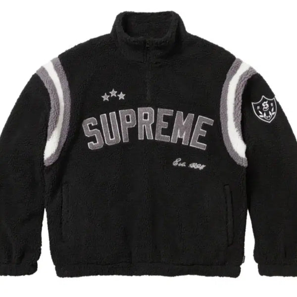[BUNJANG] Supreme Arc Half Zip Fleece Pullover Black L / 슈프림 아크 하프 집 플리스 풀오버 블랙 L사이즈