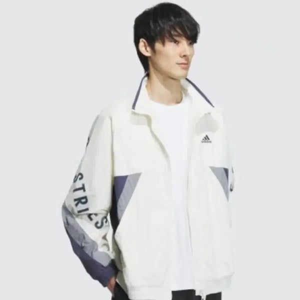 [BUNJANG] Adidas Wording Oversized Fit Woven Full Zip Jacket / 아디다스 워딩 오버사이즈 핏 우븐 풀집 재킷