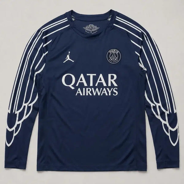 [BUNJANG] Jordan x Paris Saint-Germain 2024/25 Stadium 4th Dri-FIT Replica Long-Sleeve Jersey / 조던 x 파리 생제르맹 2024/25 스타디움 4th 드라이핏 레플리카 롱슬리브 저지 블루 보이드 팬텀