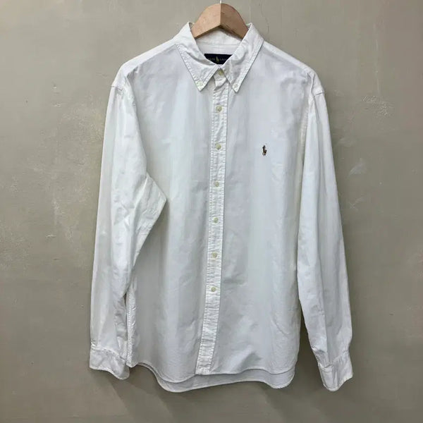 [BUNJANG] Polo Ralph Lauren Oxford Shirt White / 폴로 랄프로렌 옥스포드 셔츠 화이트