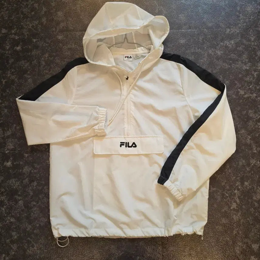 [BUNJANG] Fila White Half-Zip Anorak - Women's Size M / 휠라 화이트 반집업 아노락 - 여성 (M)