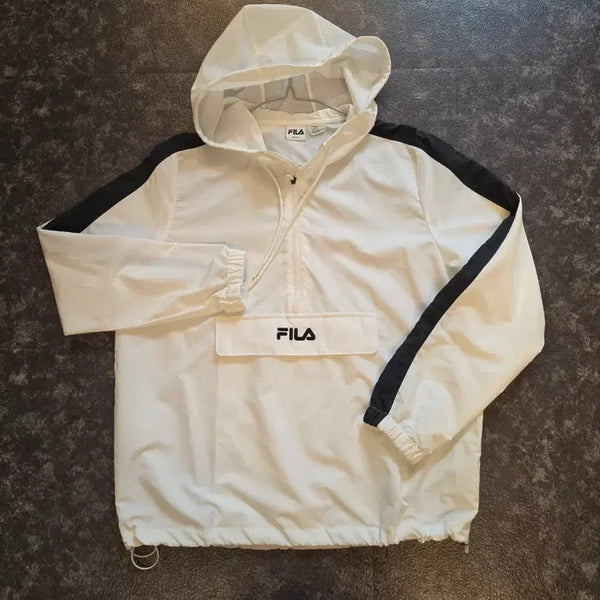 [BUNJANG] Fila White Half-Zip Anorak - Women's Size M / 휠라 화이트 반집업 아노락 - 여성 (M)