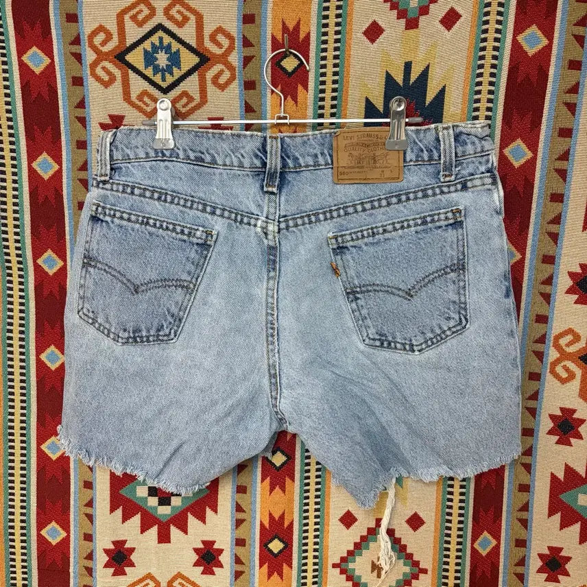 [BUNJANG] Levi's 550 Orange Tab Cut-off Denim Shorts 33 / 리바이스 550 오렌지탭 컷오프 데님 반바지 33