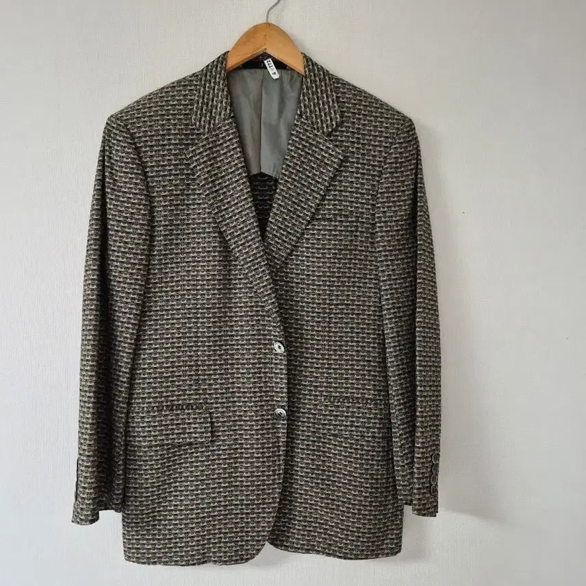 [BUNJANG] DAKS Silk Blend Jacket Check Pattern Size 100 / DAKS 실크혼방자켓(드라이완료)