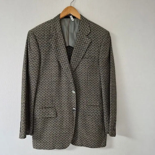 [BUNJANG] DAKS Silk Blend Jacket Check Pattern Size 100 / DAKS 실크혼방자켓(드라이완료)