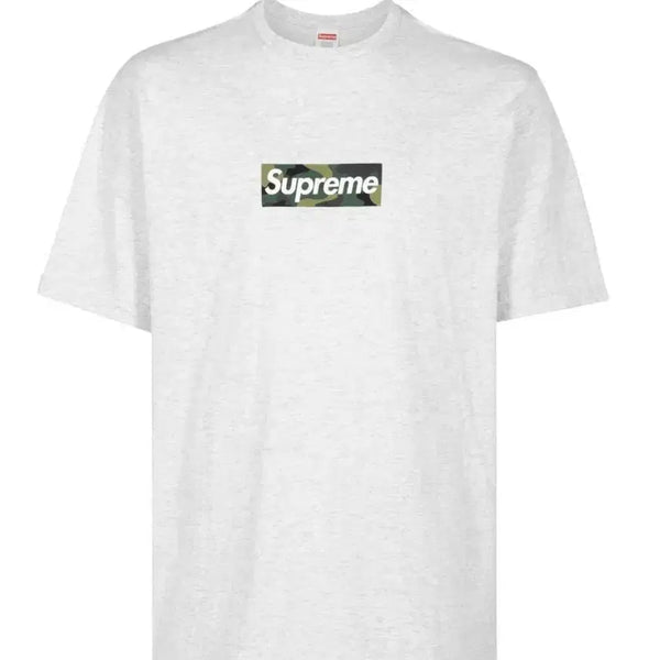 [BUNJANG] Supreme Camo Box Logo T-Shirt Grey / 슈프림 카모 박스 로고 반팔티 그레이