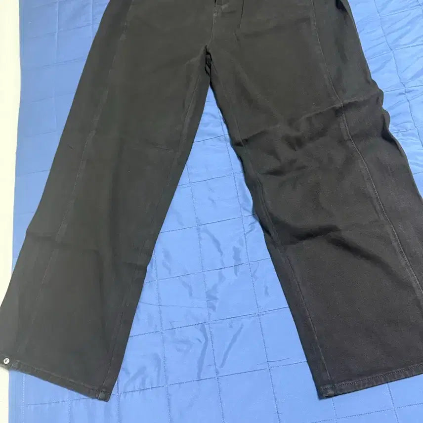 [BUNJANG] Black Wide Cotton Pants / 블랙 와이드 코튼 팬츠
