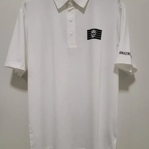 [BUNJANG] Amazingcree Men's Short Sleeve Polo Shirt White / 어메이징크리 반팔 카라티 화이트(새상품)