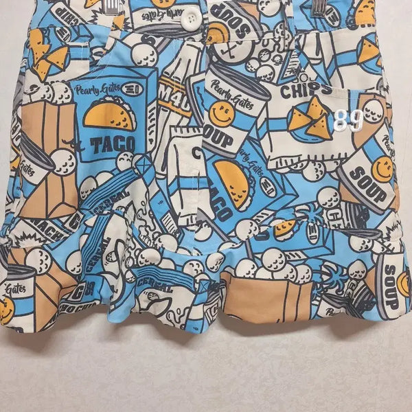 [BUNJANG] PEARLY GATES Golfwear Pattern Culottes Skirt / 파리게이츠 골프웨어 패턴 큐롯 스커트