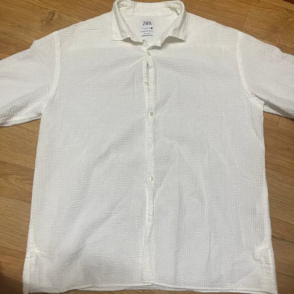 [BUNJANG] Zara Seersucker Short Sleeve Shirt XL / 자라(Zara) 시어서커 반팔 셔츠 XL사이즈 (105-110사이즈)