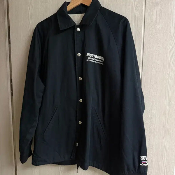 [BUNJANG] Soverment Black Oversized Coach Jacket XXL / 소버먼트 SOVERMENT 오버핏 코치 자켓 블랙 XXL
