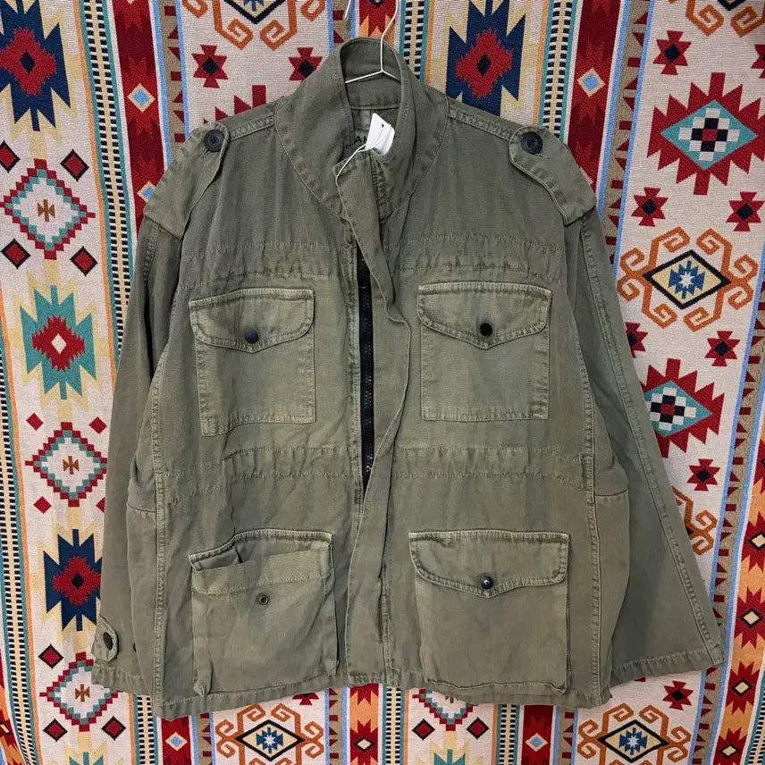 [BUNJANG] AMOR Garment Dyed Multi-Pocket M65 Field Jacket L / AMOR 가먼트다잉 멀티포켓 M65 야상 필드자켓 L